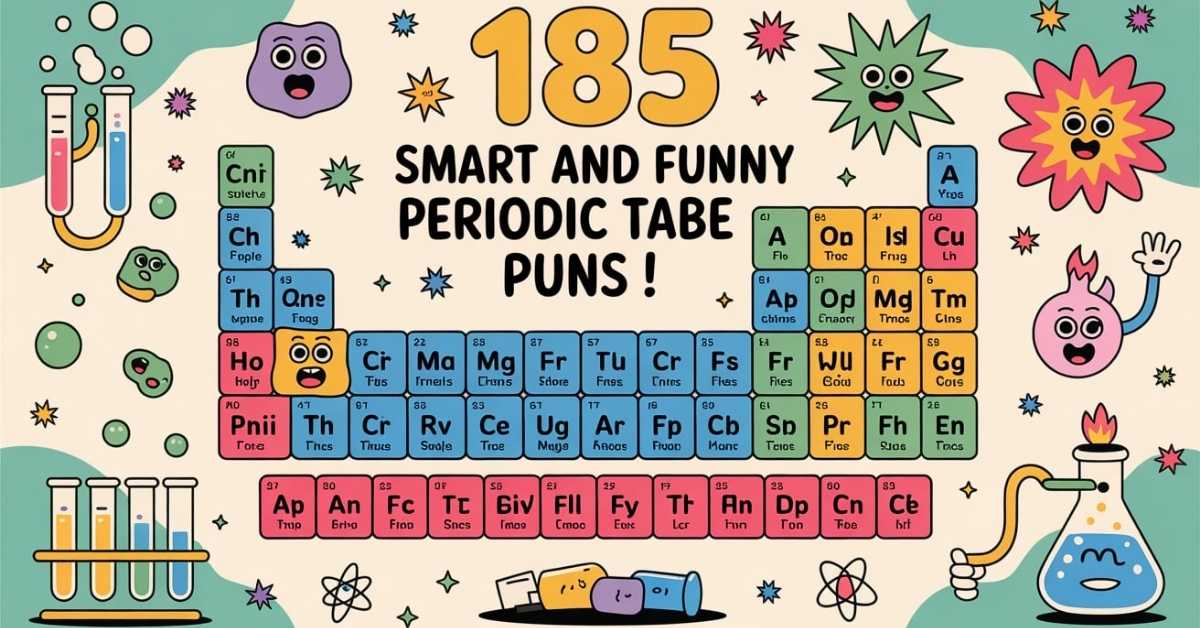 185 Smart and Funny Periodic Table Puns - Punfect
